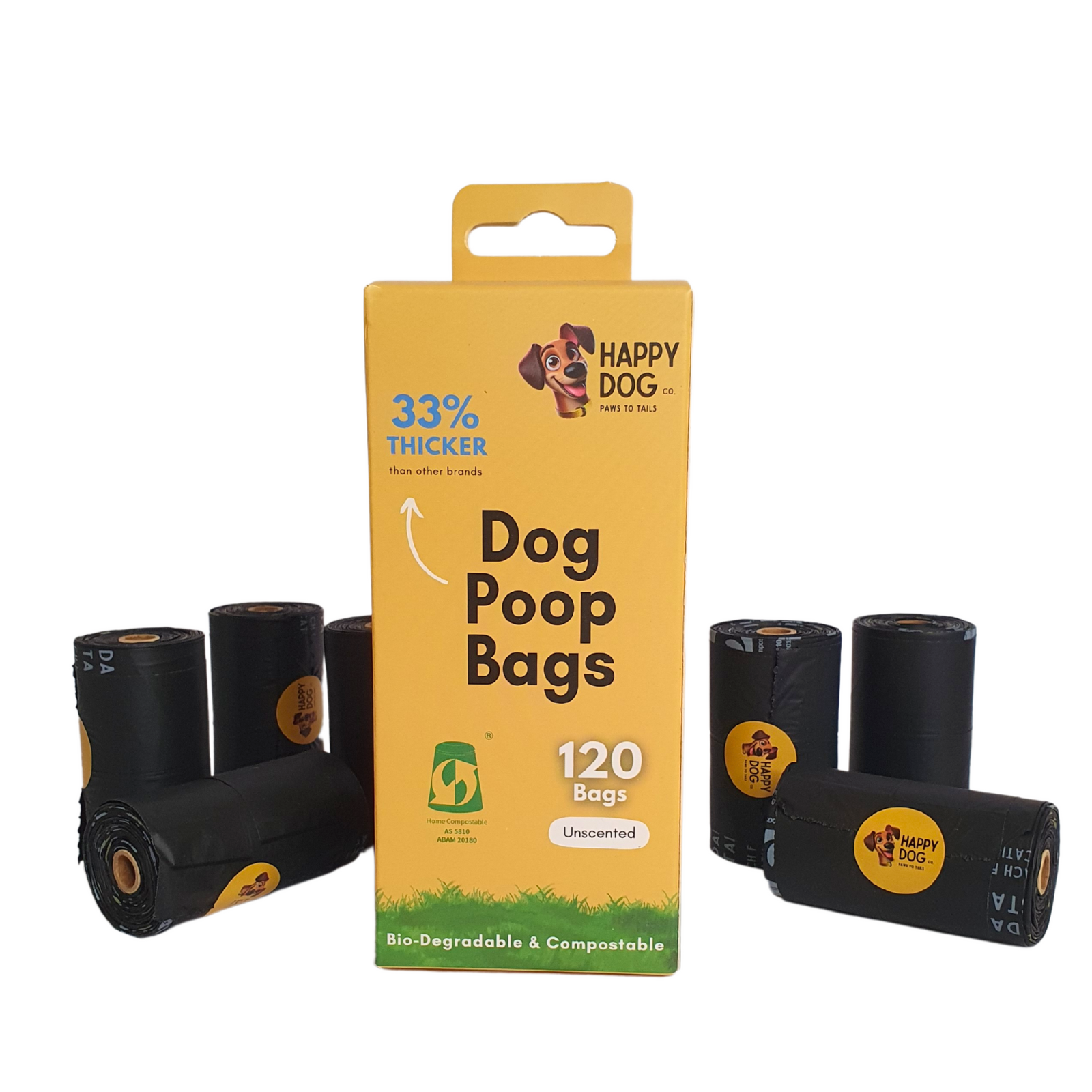 Dog Poo Bags Biodegradable Large Poop Bags with Tie Handles